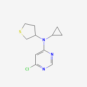 molecular formula C11H14ClN3S B1477688 6-chloro-N-cyclopropyl-N-(tetrahydrothiophen-3-yl)pyrimidin-4-amine CAS No. 2098027-19-9