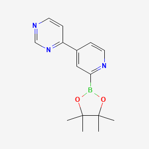 4-[2-(4,4,5,5-Tetramethyl-1,3,2-dioxaborolan-2-yl)pyridin-4-yl]pyrimidine