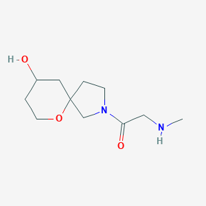 molecular formula C11H20N2O3 B1477690 1-(9-Hydroxy-6-oxa-2-azaspiro[4.5]decan-2-yl)-2-(methylamino)ethan-1-one CAS No. 2097950-96-2