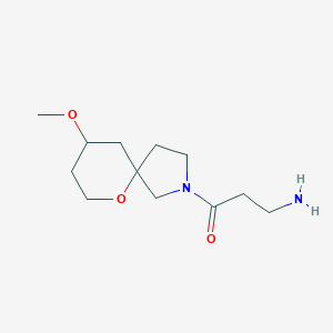 molecular formula C12H22N2O3 B1477691 3-Amino-1-(9-methoxy-6-oxa-2-azaspiro[4.5]decan-2-yl)propan-1-one CAS No. 2097944-92-6