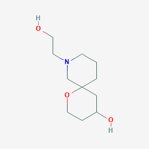 molecular formula C11H21NO3 B1477692 8-(2-Hydroxyethyl)-1-oxa-8-azaspiro[5.5]undecan-4-ol CAS No. 2097946-51-3