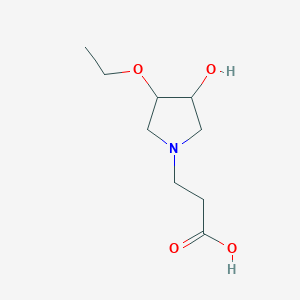 3-(3-Ethoxy-4-hydroxypyrrolidin-1-yl)propanoic acid