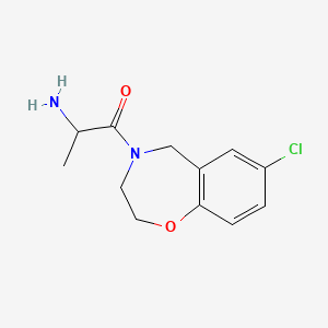 molecular formula C12H15ClN2O2 B1477697 2-amino-1-(7-chloro-2,3-dihydrobenzo[f][1,4]oxazepin-4(5H)-yl)propan-1-one CAS No. 2097948-93-9