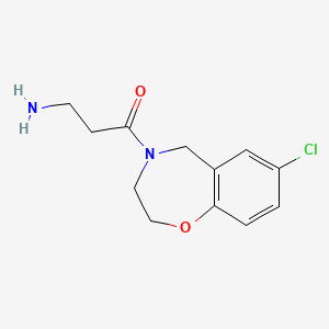 molecular formula C12H15ClN2O2 B1477698 3-amino-1-(7-chloro-2,3-dihydrobenzo[f][1,4]oxazepin-4(5H)-yl)propan-1-one CAS No. 2098014-64-1