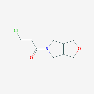 molecular formula C9H14ClNO2 B1477701 3-氯-1-(四氢-1H-呋喃[3,4-c]吡咯-5(3H)-基)丙酮 CAS No. 2098066-51-2