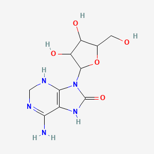 6-amino-9-[(2R,3R,4S,5R)-3,4-dihydroxy-5-(hydroxymethyl)oxolan-2-yl]-2,7,8,9-tetrahydro-1H-purin-8-one