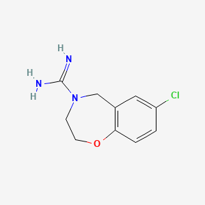 molecular formula C10H12ClN3O B1477712 7-chloro-2,3-dihydrobenzo[f][1,4]oxazepine-4(5H)-carboximidamide CAS No. 2097995-94-1