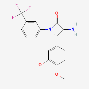 3-Amino-4-(3,4-dimethoxyphenyl)-1-(3-(trifluoromethyl)phenyl)azetidin-2-one