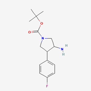 Tert-butyl 3-amino-4-(4-fluorophenyl)pyrrolidine-1-carboxylate