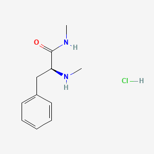 molecular formula C11H17ClN2O B14777187 (S)-N-Methyl-2-(methylamino)-3-phenylpropanamide hydrochloride 