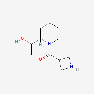 molecular formula C11H20N2O2 B1477720 氮杂环丁-3-基(2-(1-羟乙基)哌啶-1-基)甲酮 CAS No. 2097980-69-1