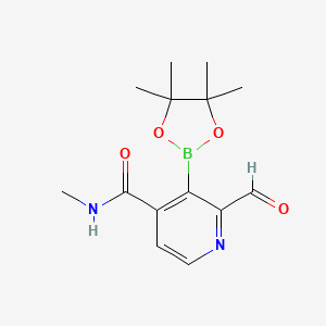 2-formyl-N-methyl-3-(4,4,5,5-tetramethyl-1,3,2-dioxaborolan-2-yl)pyridine-4-carboxamide