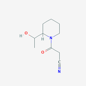 3-(2-(1-Hydroxyethyl)piperidin-1-yl)-3-oxopropanenitrile