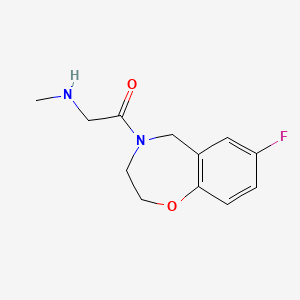 molecular formula C12H15FN2O2 B1477723 1-(7-fluoro-2,3-dihydrobenzo[f][1,4]oxazepin-4(5H)-yl)-2-(methylamino)ethan-1-one CAS No. 2098118-28-4