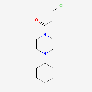 molecular formula C13H23ClN2O B1477724 3-Chloro-1-(4-cyclohexylpiperazin-1-yl)propan-1-one CAS No. 2097981-62-7