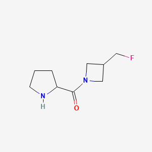 molecular formula C9H15FN2O B1477727 (3-(Fluoromethyl)azetidin-1-yl)(pyrrolidin-2-yl)methanone CAS No. 2089722-75-6