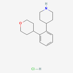 molecular formula C16H24ClNO B14777273 4-(2-(Tetrahydro-2H-pyran-4-yl)phenyl)piperidine hydrochloride 