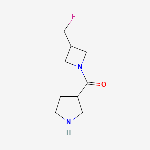 molecular formula C9H15FN2O B1477728 (3-(Fluoromethyl)azetidin-1-yl)(pyrrolidin-3-yl)methanone CAS No. 2092718-56-2