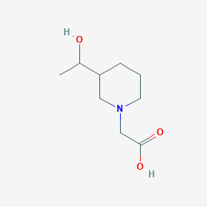 molecular formula C9H17NO3 B1477729 2-(3-(1-Hydroxyethyl)piperidin-1-yl)acetic acid CAS No. 2097995-43-0