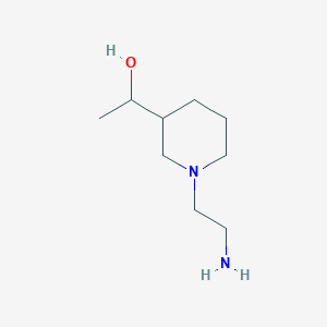 molecular formula C9H20N2O B1477731 1-(1-(2-Aminoethyl)piperidin-3-yl)ethan-1-ol CAS No. 2097953-09-6
