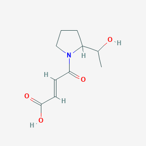 molecular formula C10H15NO4 B1477732 (E)-4-(2-(1-hydroxyethyl)pyrrolidin-1-yl)-4-oxobut-2-enoic acid CAS No. 2089549-46-0