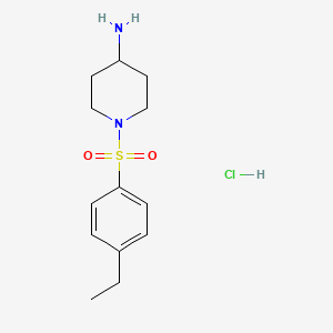 molecular formula C13H21ClN2O2S B14777322 1-((4-Ethylphenyl)sulfonyl)piperidin-4-amine hydrochloride 