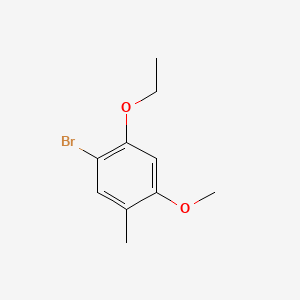 molecular formula C10H13BrO2 B14777327 1-Bromo-2-ethoxy-4-methoxy-5-methylbenzene 