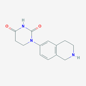 molecular formula C13H15N3O2 B14777349 1-(1,2,3,4-Tetrahydroisoquinolin-6-yl)-1,3-diazinane-2,4-dione 