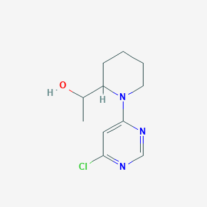 molecular formula C11H16ClN3O B1477736 1-(1-(6-Chloropyrimidin-4-yl)piperidin-2-yl)ethan-1-ol CAS No. 2097997-16-3