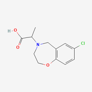 molecular formula C12H14ClNO3 B1477738 2-(7-chloro-2,3-dihydrobenzo[f][1,4]oxazepin-4(5H)-yl)propanoic acid CAS No. 2097951-02-3