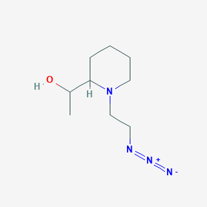 molecular formula C9H18N4O B1477739 1-(1-(2-Azidoethyl)piperidin-2-yl)ethan-1-ol CAS No. 2098080-84-1