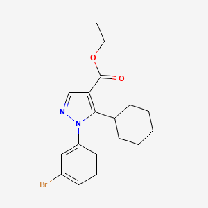 Ethyl 1-(3-bromophenyl)-5-cyclohexyl-1H-pyrazole-4-carboxylate