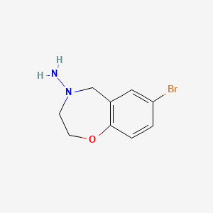 molecular formula C9H11BrN2O B1477743 7-bromo-2,3-dihydrobenzo[f][1,4]oxazepin-4(5H)-amine CAS No. 2091652-07-0