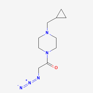 molecular formula C10H17N5O B1477745 2-叠氮-1-(4-(环丙基甲基)哌嗪-1-基)乙烷-1-酮 CAS No. 2097996-01-3