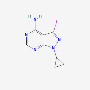 molecular formula C8H8IN5 B14777463 1-Cyclopropyl-3-iodo-1H-pyrazolo[3,4-d]pyrimidin-4-amine 