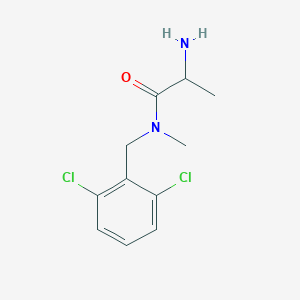 molecular formula C11H14Cl2N2O B14777467 2-amino-N-[(2,6-dichlorophenyl)methyl]-N-methylpropanamide 