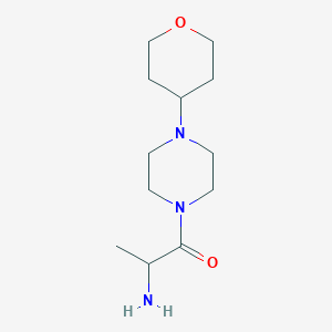 molecular formula C12H23N3O2 B1477747 2-氨基-1-(4-(四氢-2H-吡喃-4-基)哌嗪-1-基)丙-1-酮 CAS No. 2097944-54-0