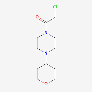 molecular formula C11H19ClN2O2 B1477749 2-chloro-1-(4-(tetrahydro-2H-pyran-4-yl)piperazin-1-yl)ethan-1-one CAS No. 2092799-66-9