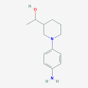 molecular formula C13H20N2O B1477750 1-(1-(4-Aminophenyl)piperidin-3-yl)ethan-1-ol CAS No. 2097997-11-8
