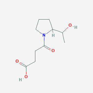 molecular formula C10H17NO4 B1477752 4-(2-(1-Hydroxyethyl)pyrrolidin-1-yl)-4-oxobutanoic acid CAS No. 2098080-20-5