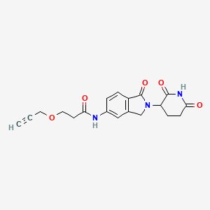 molecular formula C19H19N3O5 B14777524 Lenalidomide-5'-CO-PEG1-propargyl 