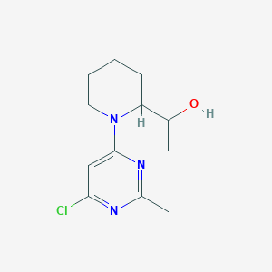 molecular formula C12H18ClN3O B1477754 1-(1-(6-Chloro-2-methylpyrimidin-4-yl)piperidin-2-yl)ethan-1-ol CAS No. 2098128-84-6