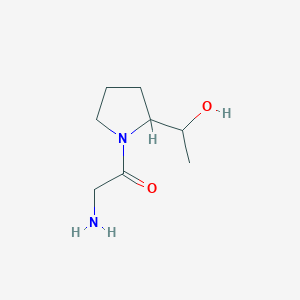 molecular formula C8H16N2O2 B1477759 2-氨基-1-(2-(1-羟乙基)吡咯啉-1-基)乙酮 CAS No. 2090959-79-6