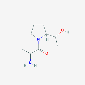 molecular formula C9H18N2O2 B1477761 2-Amino-1-(2-(1-hydroxyethyl)pyrrolidin-1-yl)propan-1-one CAS No. 2097948-78-0