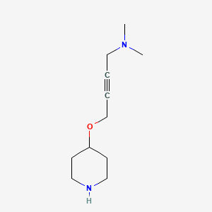 molecular formula C11H20N2O B14777617 Dimethyl[4-(piperidin-4-yloxy)but-2-yn-1-yl]amine 