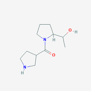 molecular formula C11H20N2O2 B1477763 (2-(1-Hydroxyethyl)pyrrolidin-1-yl)(pyrrolidin-3-yl)methanone CAS No. 2098128-43-7