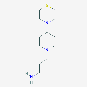 molecular formula C12H25N3S B1477764 3-(4-Thiomorpholinopiperidin-1-yl)propan-1-amine CAS No. 2098032-23-4