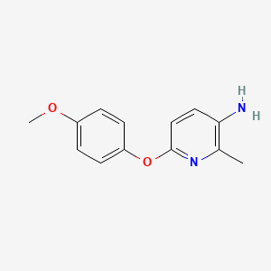 molecular formula C13H14N2O2 B14777648 6-(4-Methoxyphenoxy)-2-methylpyridin-3-amine 