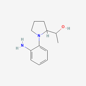 molecular formula C12H18N2O B1477766 1-(1-(2-氨基苯基)吡咯烷-2-基)乙醇 CAS No. 2098128-72-2