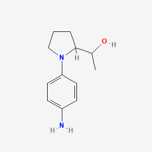 molecular formula C12H18N2O B1477767 1-(1-(4-Aminophenyl)pyrrolidin-2-yl)ethan-1-ol CAS No. 2098128-79-9